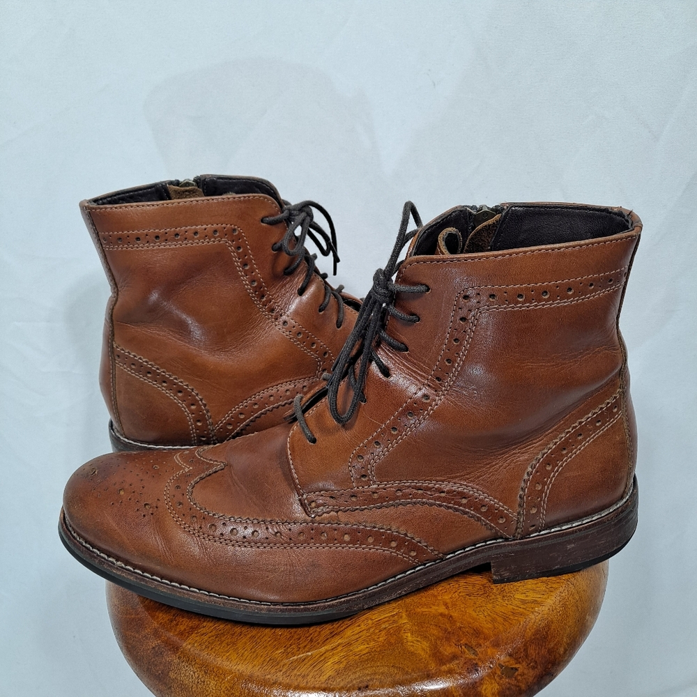 Rockport Brown Leather Wyatt Wingtip Boots